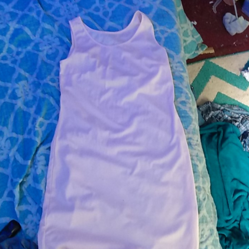 light pink sleeveless dress